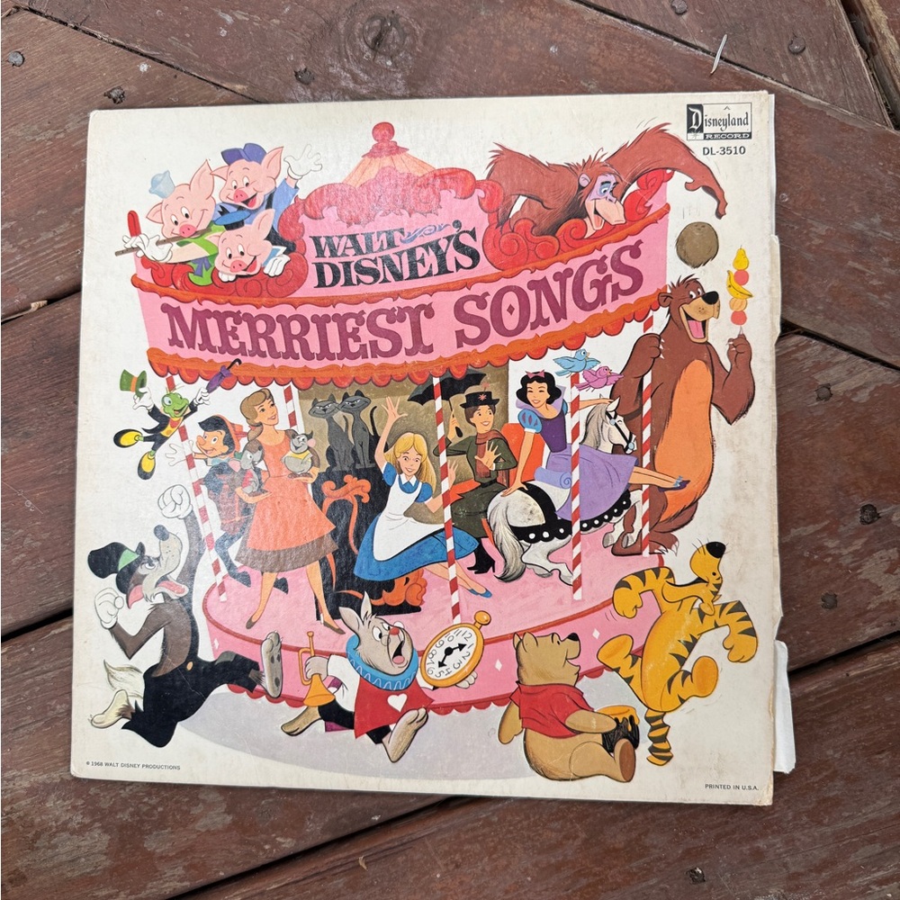 Walt Disney's Merriest Songs Vinyl Record
